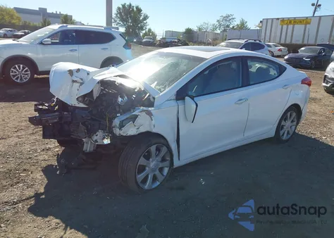 2011 Hyundai Elantra Limited z USA, uszkodzony, nr VIN 5NPDH4AEXBH053256